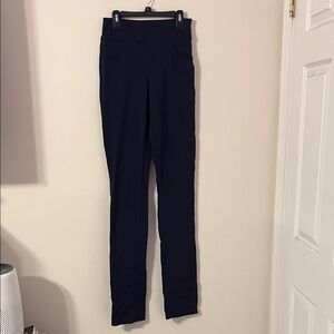 Elegant Navy Blue Tall Straight Leg Women's Pants